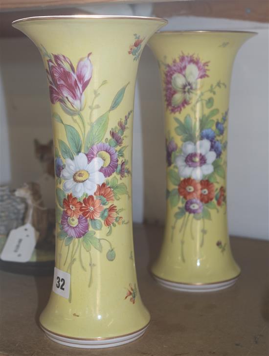 Pair of Dresden vases